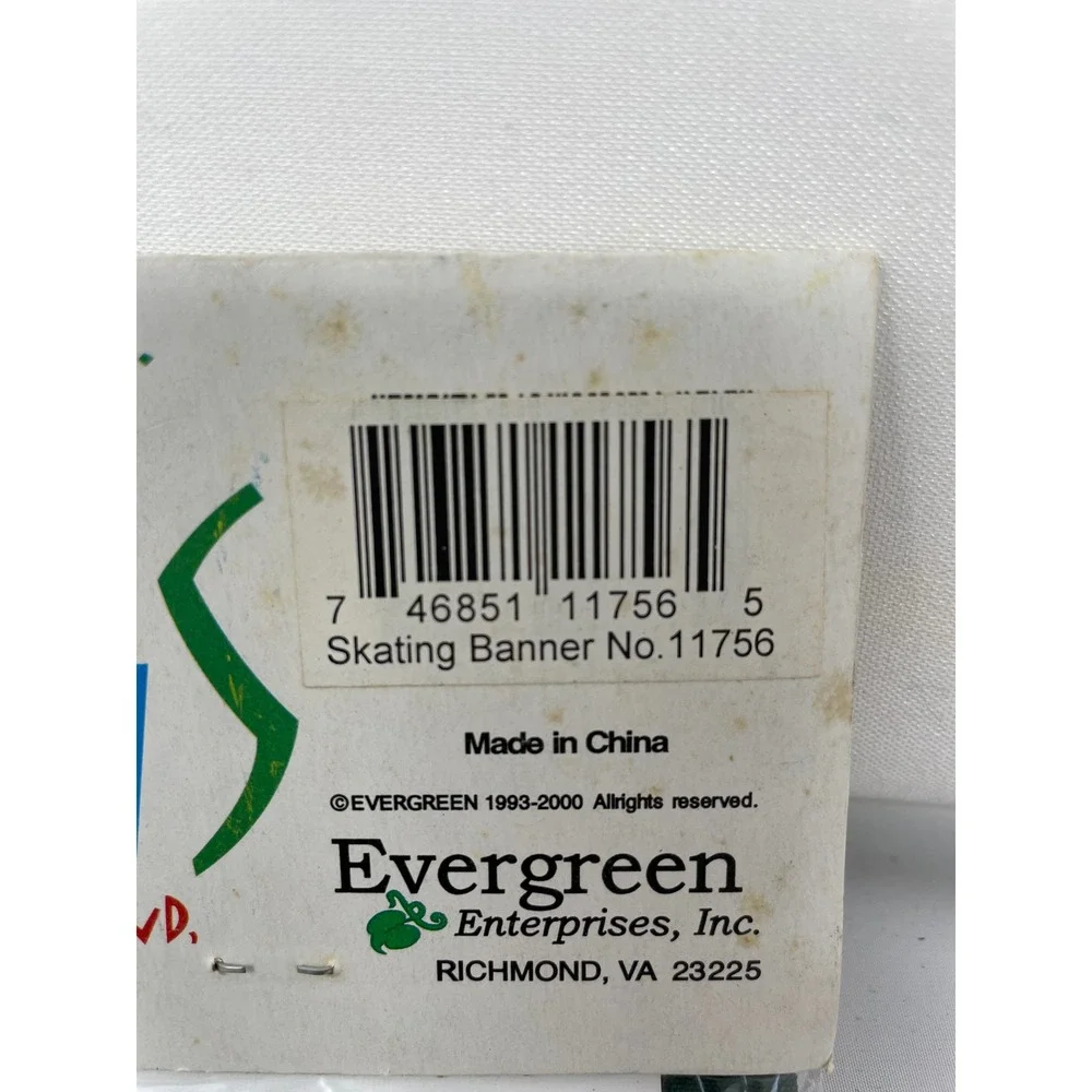 Evergreen 3-D Mini Flags Welcome‎ Winter Ice Skates Sled Garden Banner